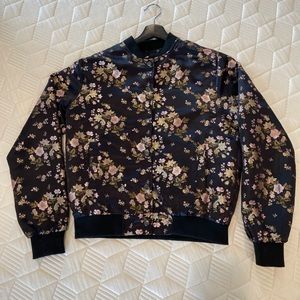 Floral bomber jacket